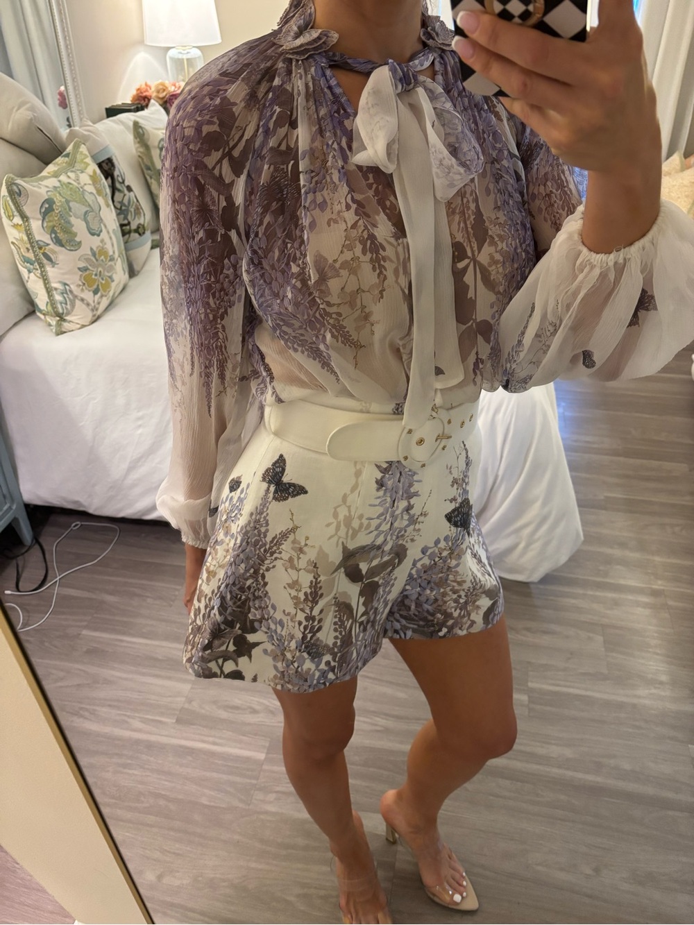 🦋 ZIMMERMANN Luminous Wisteria Butterfly Print Two-Piece Set 🦋 - Picture 3 of 13